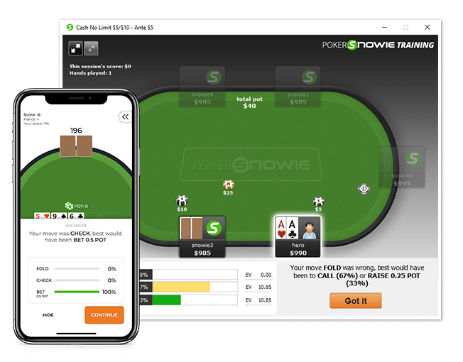 Pokersnowie strumenti di poker